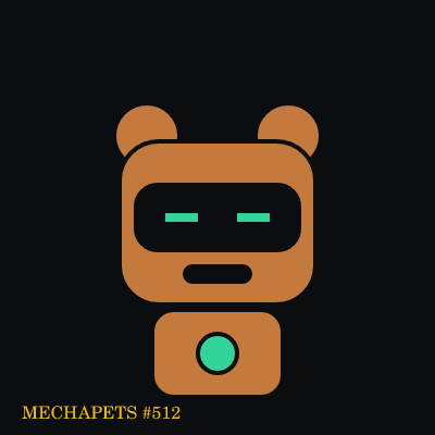 Mecha Bear #512, copper with a quantum core